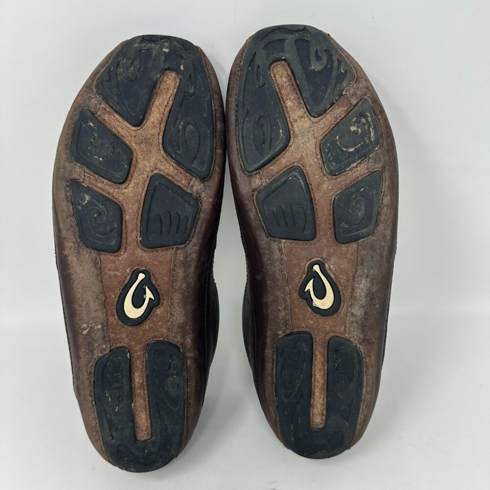 OLUKAI Moloa Men’s Size 10.5 Brown Leather Casual Loafers - Picture 7 of 14